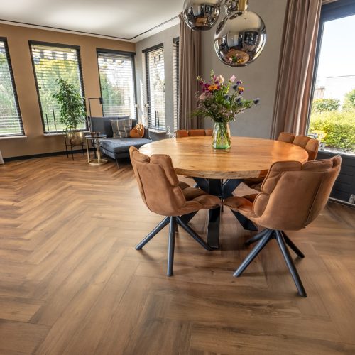 How herringbone Vinyl floor combines durability and style