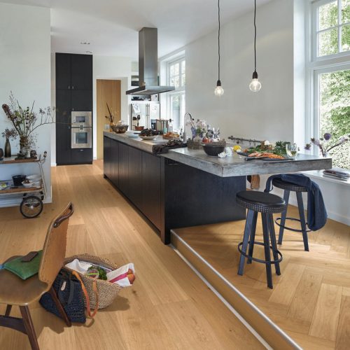 Can you install Hybrid Wood floor in the kitchen?