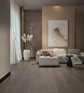 Floer Country House Click Vinyl Floor Dark Oak living room