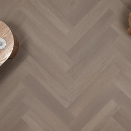 Floer-Herringbone-Click-Vinyl-floor-Greige-Oak-ambience-topdown-1
