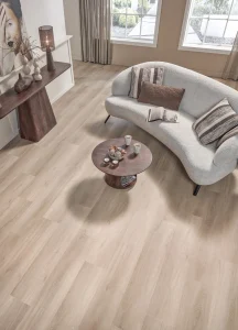 Floer Village Vinyl Casares Cream White Oak living room